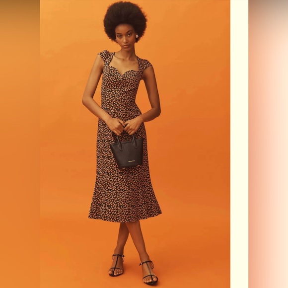 Anthropologie Dresses & Skirts - Anthropologie The Cecily Fit & Flare Sweetheart Dress by Maeve strawberry 🍓